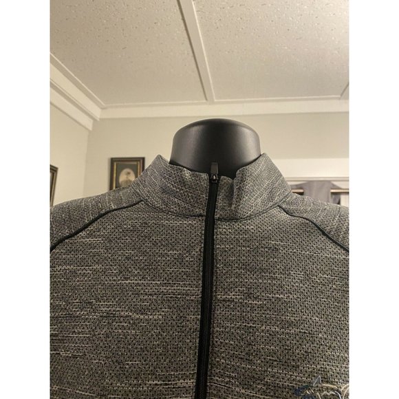 Greg Norman Mock Neck 1/4 Zip Pullover Heather Gray EUC Medium Weight Sz Med - Picture 2 of 8